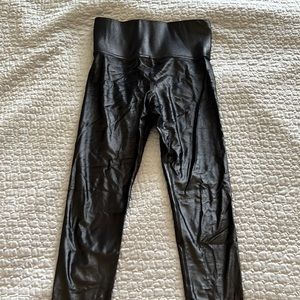 Carbon 38 high waisted leggings, leather pant like appearance size small